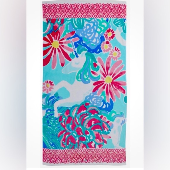 Lilly Pulitzer Pottery Barn Kids Unicorn in Bloom Beach Towel